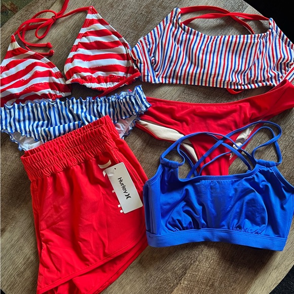 Hurley Other - GET READY FOR 4th OF JULY WITH THIS 6 PIECE BIKINI BUNDLE WITH BOARD-SHORTS